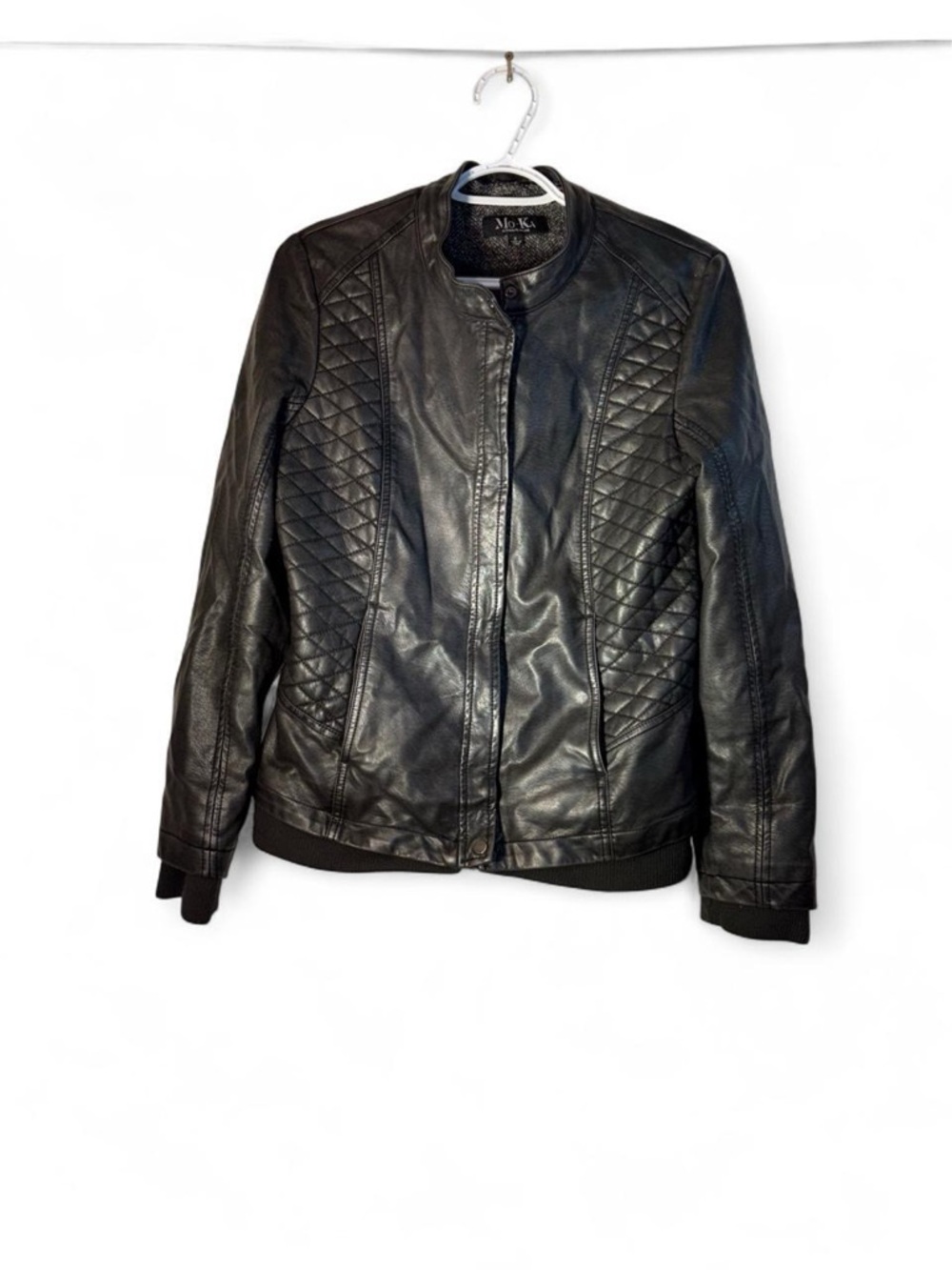 Mo is faux leather jacket small
